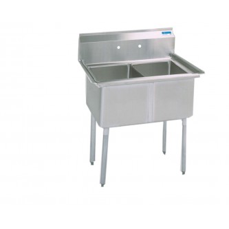 Sink, Two Wide Compartments